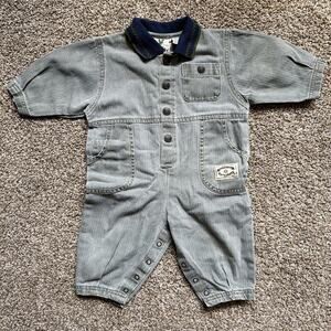 Vintage Spruckets 90s Denim Jumpsuit Size 12 Months